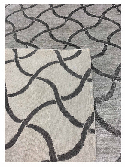 Artisan Toni Silver Transitional Knotted Rug - Rugs - Artisan - Atlanta Designer Rugs