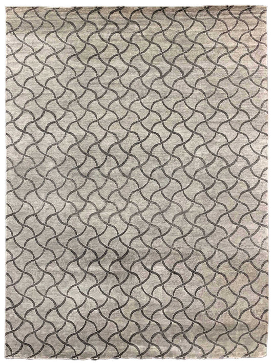 Artisan Toni Silver Transitional Knotted Rug - Rugs - Artisan - Atlanta Designer Rugs