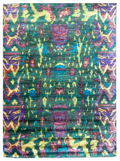 Artisan Cameron AJ-101 Green Modern Knotted Rug