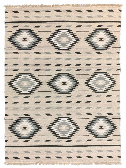 Artisan Kim Natural Grey Kilim Woven Rug - Rugs - Artisan - Atlanta Designer Rugs