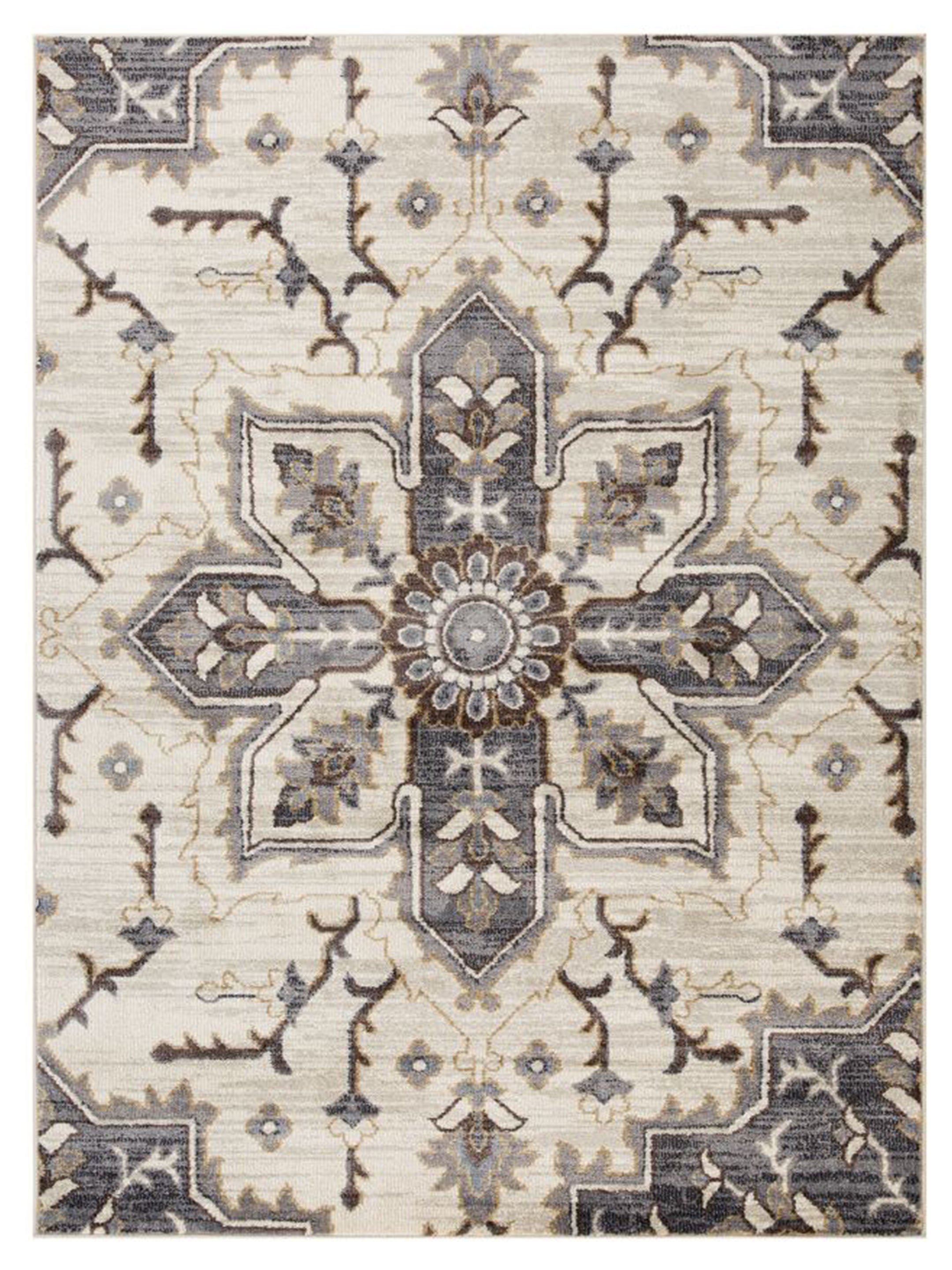 Limited Zurich ZUR502 Ivory Blue Traditional Machinemade Rug Atlanta Designer Rugs