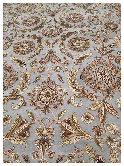 Artisan Rachel  Grey  Ivory Traditional Knotted Rug