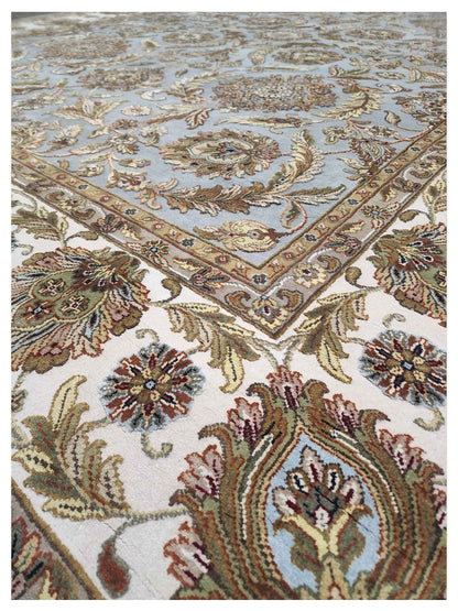 Artisan Rachel  Grey  Ivory Traditional Knotted Rug