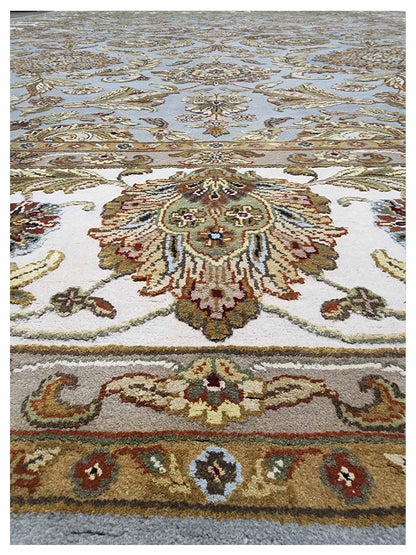 Artisan Rachel  Grey  Ivory Traditional Knotted Rug