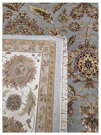 Artisan Rachel  Grey  Ivory Traditional Knotted Rug