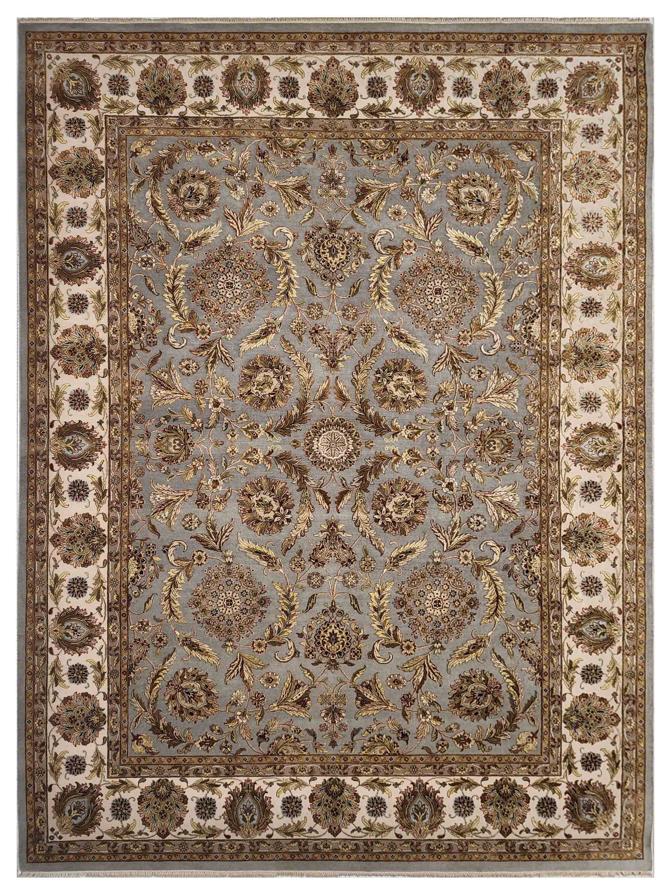 Artisan Rachel Grey Ivory Traditional Knotted Rug – Atlanta Designer Rugs