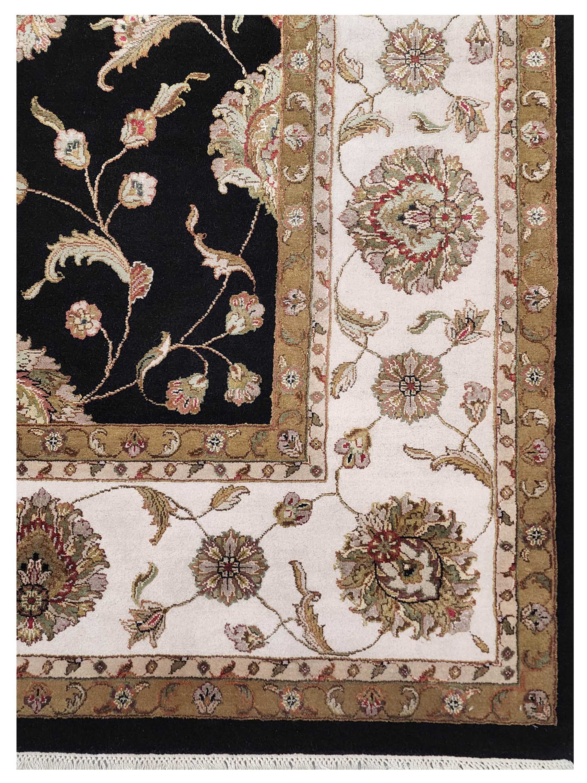 Artisan Winona Black Ivory Traditional Knotted Rug - Rugs - Artisan - Atlanta Designer Rugs