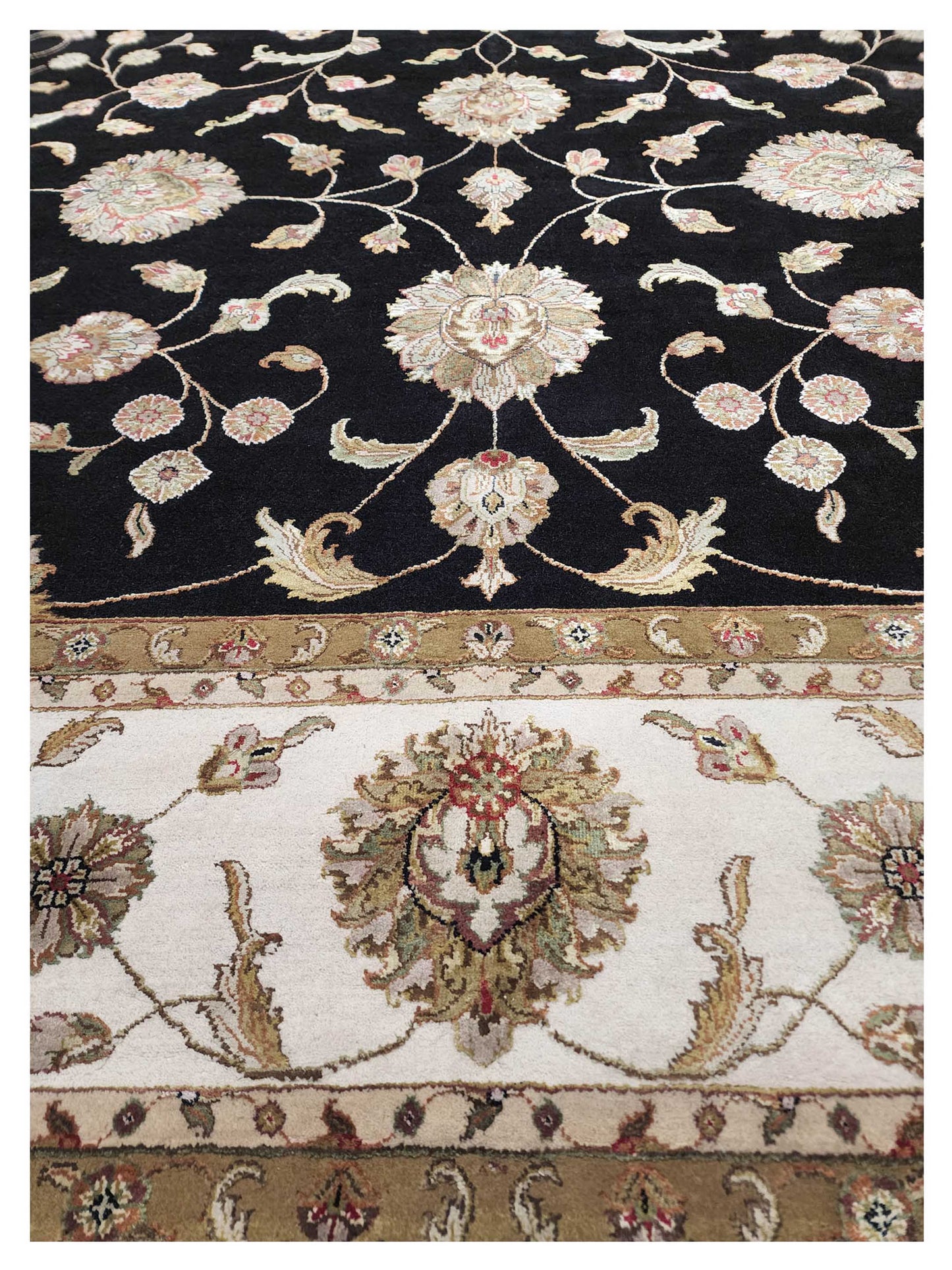 Artisan Winona Black Ivory Traditional Knotted Rug - Rugs - Artisan - Atlanta Designer Rugs