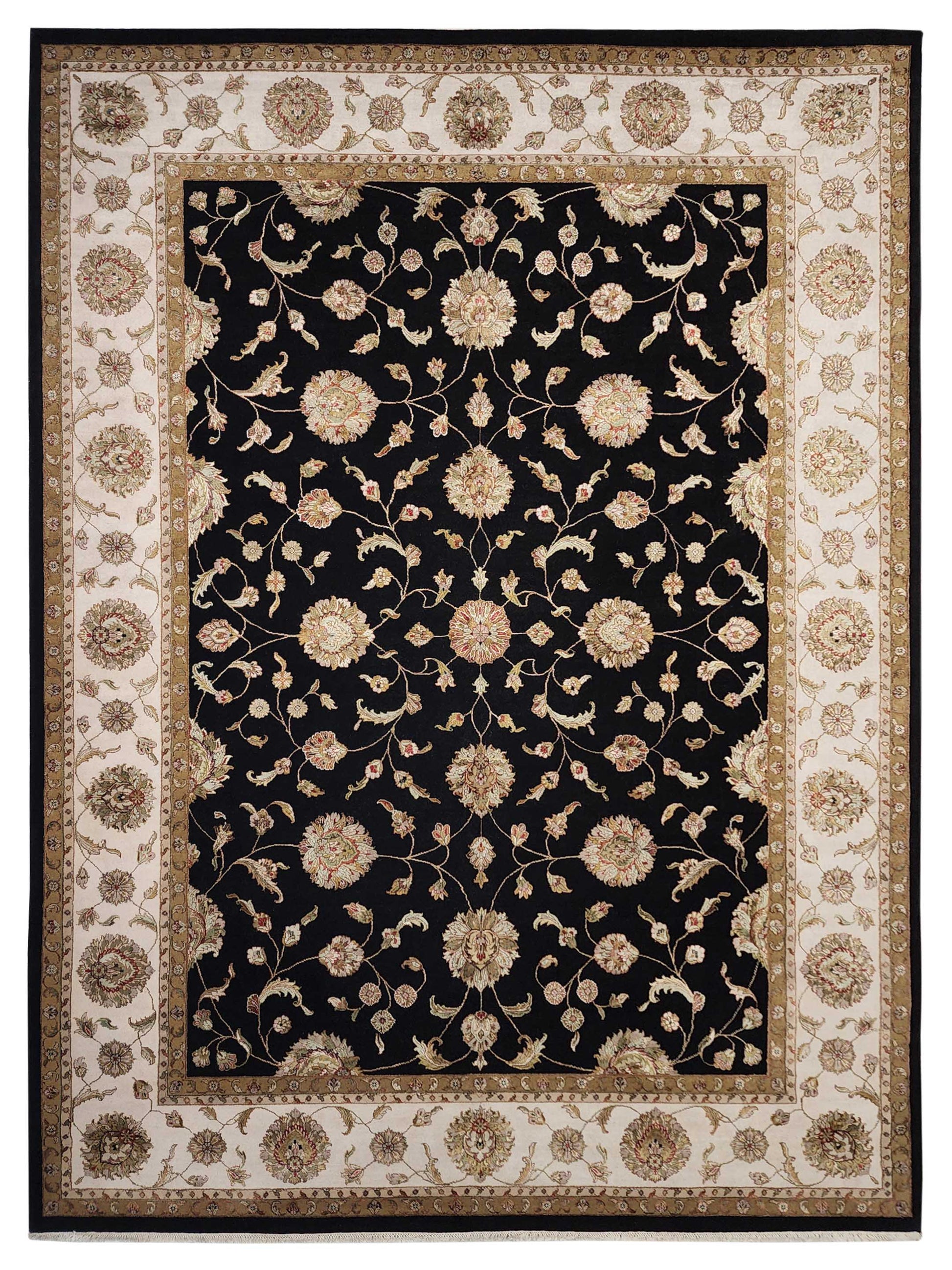 Artisan Winona Black Ivory Traditional Knotted Rug - Rugs - Artisan - Atlanta Designer Rugs