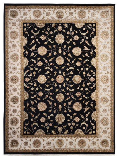 Artisan Winona Black Ivory Traditional Knotted Rug - Rugs - Artisan - Atlanta Designer Rugs