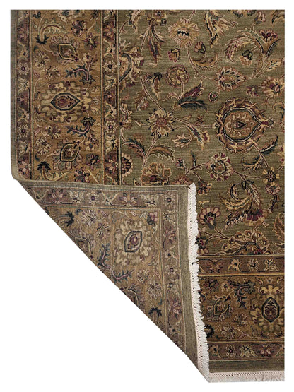 Artisan Serene  Green Green Transitional Knotted Rug