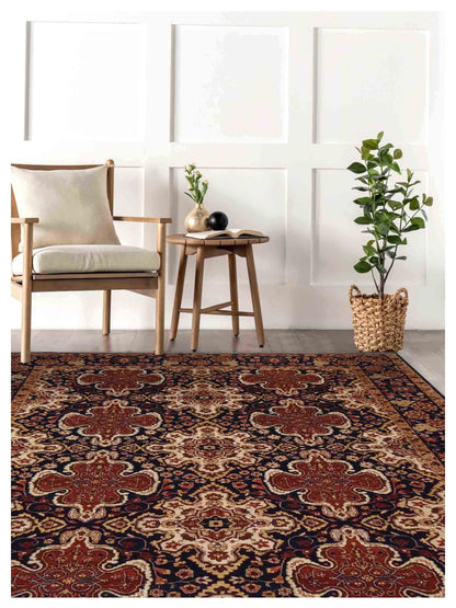 Artisan Gwyneth  Black Black Traditional Knotted Rug