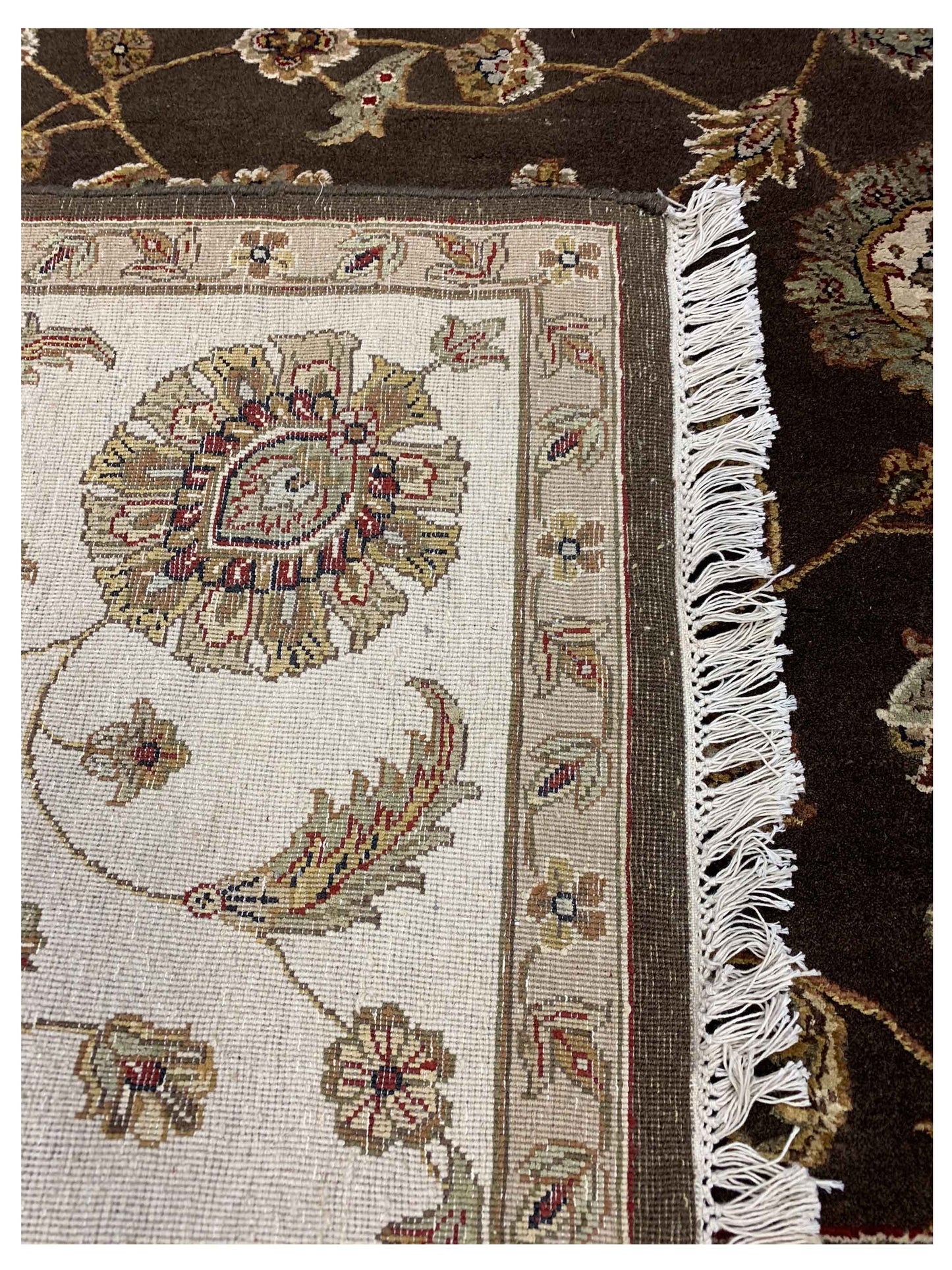Artisan Winona  Coffee Ivory Traditional Knotted Rug