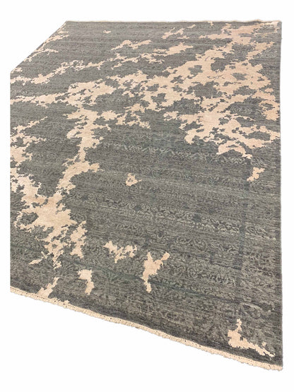 Artisan Elisabeth Grey Ivory Modern Knotted Rug - Rugs - Artisan - Atlanta Designer Rugs