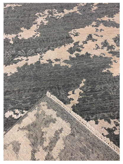 Artisan Elisabeth Grey Ivory Modern Knotted Rug - Rugs - Artisan - Atlanta Designer Rugs