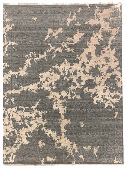 Artisan Elisabeth Grey Ivory Modern Knotted Rug - Rugs - Artisan - Atlanta Designer Rugs