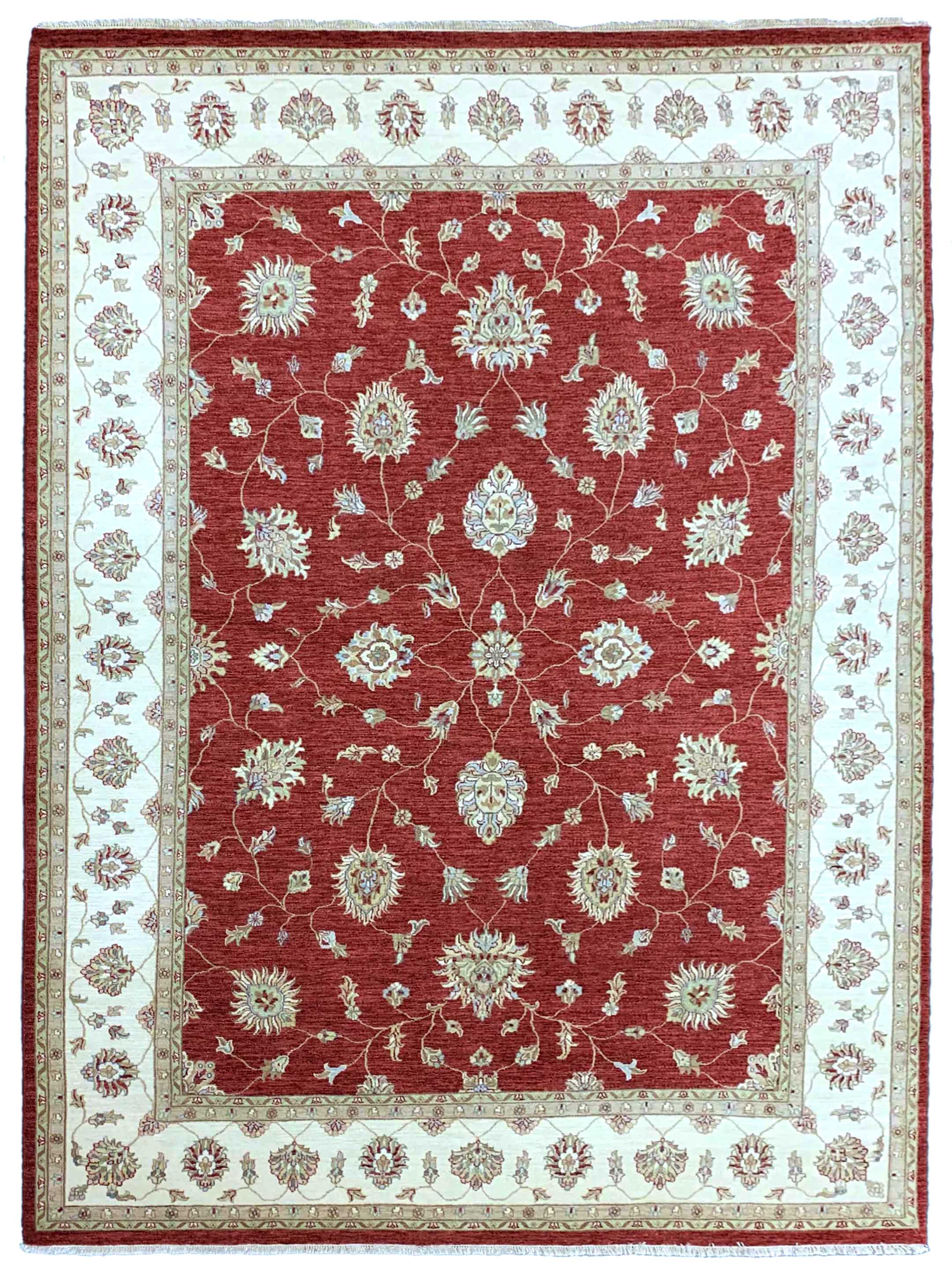 Artisan Zara Red Ivory Traditional Knotted Rug – Atlanta Designer Rugs
