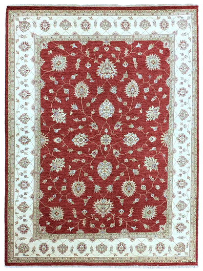 Artisan Zara Red Ivory Traditional Knotted Rug - Rugs - Artisan - Atlanta Designer Rugs