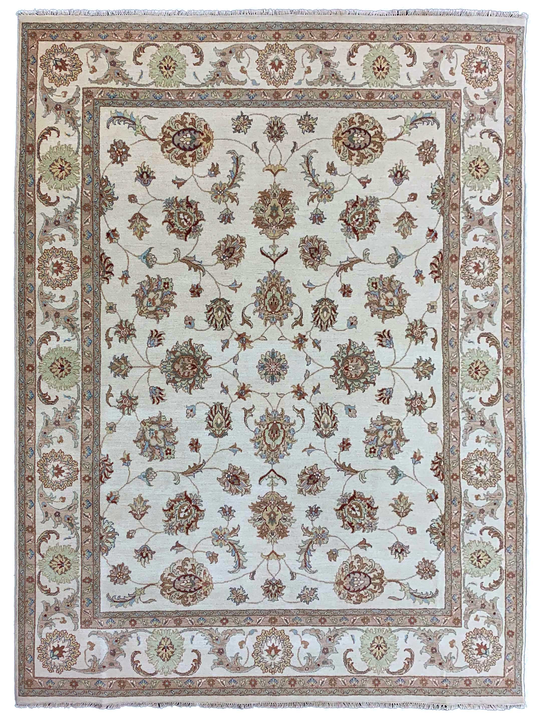 Artisan Zara Ivory Traditional Knotted Rug – Atlanta Designer Rugs