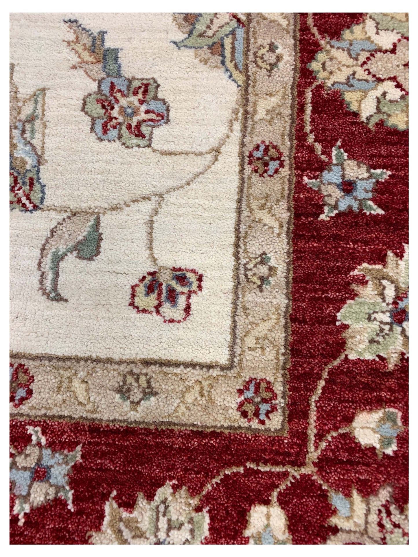 Artisan Zara  Ivory Red Traditional Knotted Rug