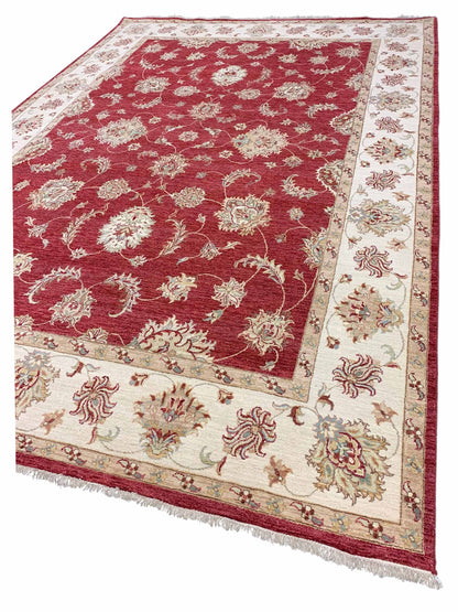 Artisan Zara Red Ivory Traditional Knotted Rug - Rugs - Artisan - Atlanta Designer Rugs