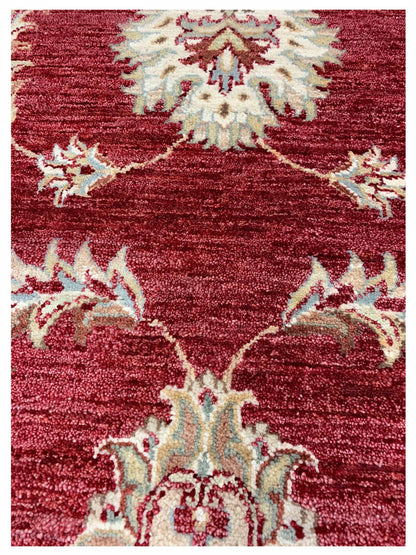 Artisan Zara Red Ivory Traditional Knotted Rug - Rugs - Artisan - Atlanta Designer Rugs