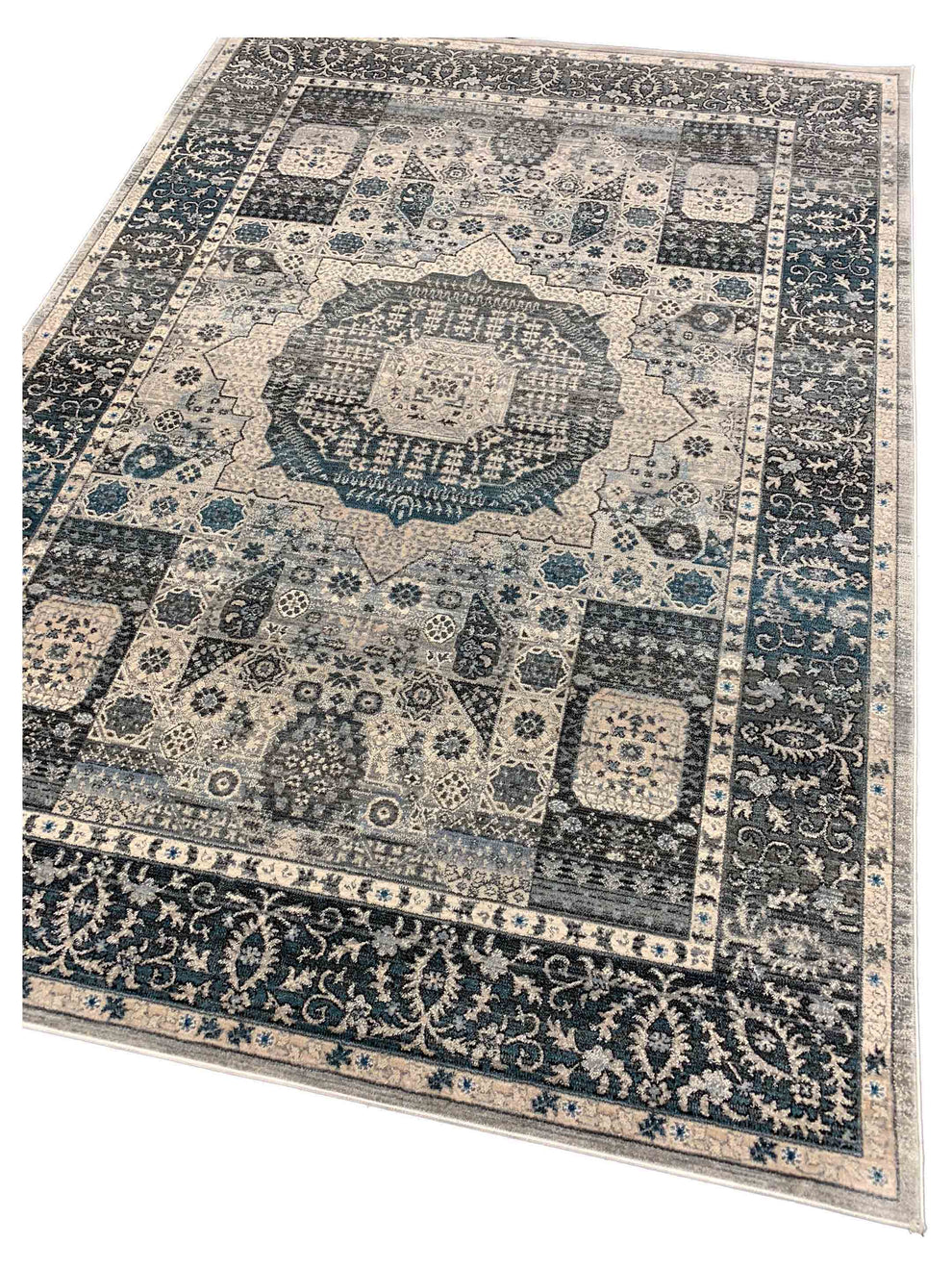Kate Gray Charcoal Transitional Machinemade Rug - Modern Design ...