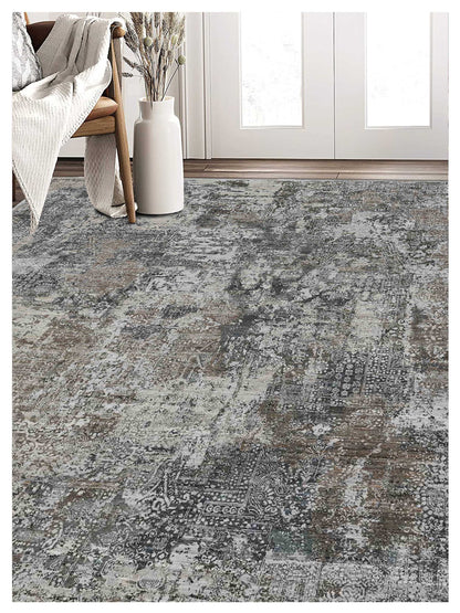 Limited KEMSEY KE-655 Mushroom Transitional Knotted Rug