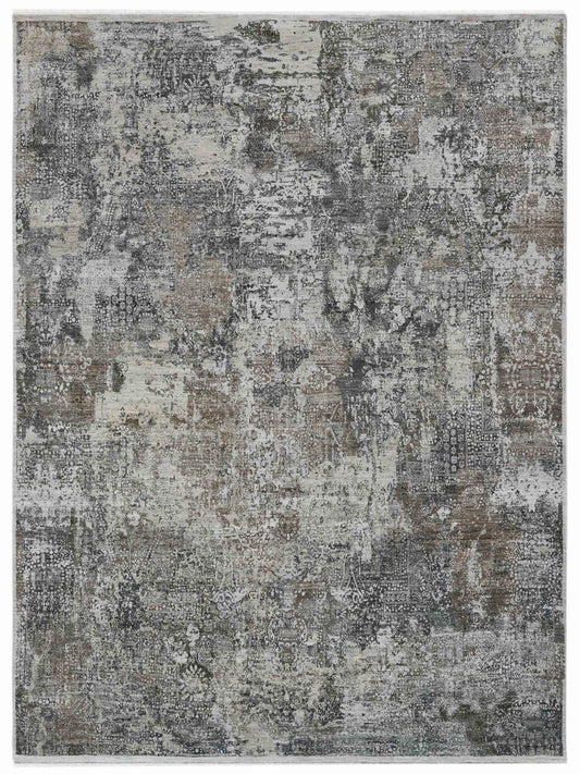 Limited KEMSEY KE-655 Mushroom Transitional Knotted Rug