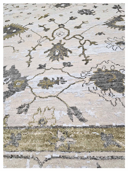 Artisan Elisabeth  Beige Lemon Traditional Knotted Rug