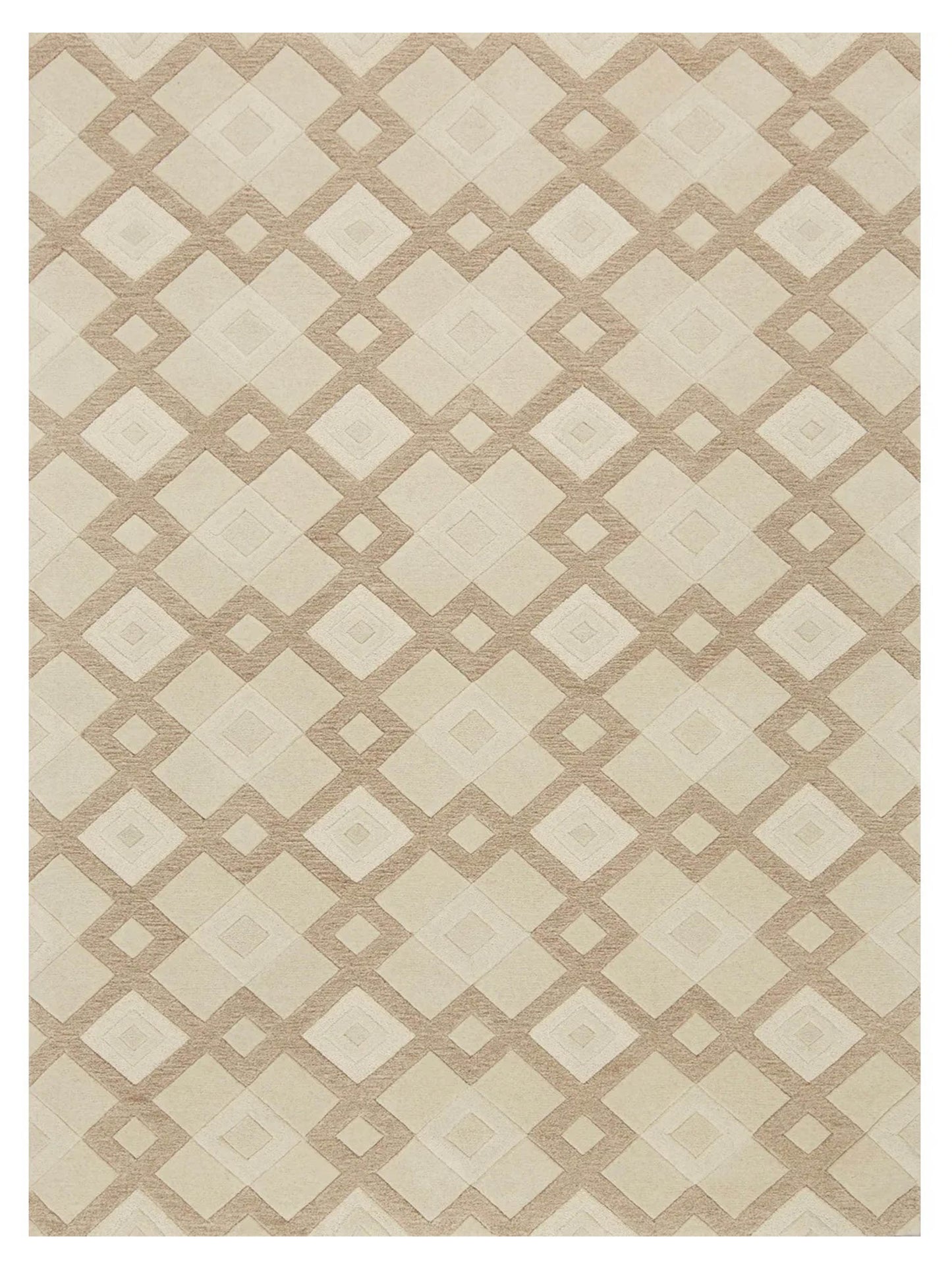 KAS Eternity 1055 Ivory Contemporary Tufted Rug