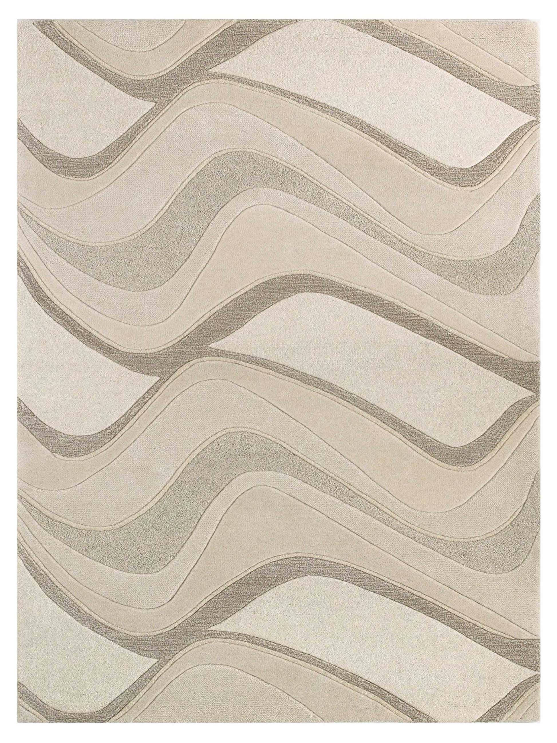 KAS Eternity 1085 Ivory Contemporary Tufted Rug