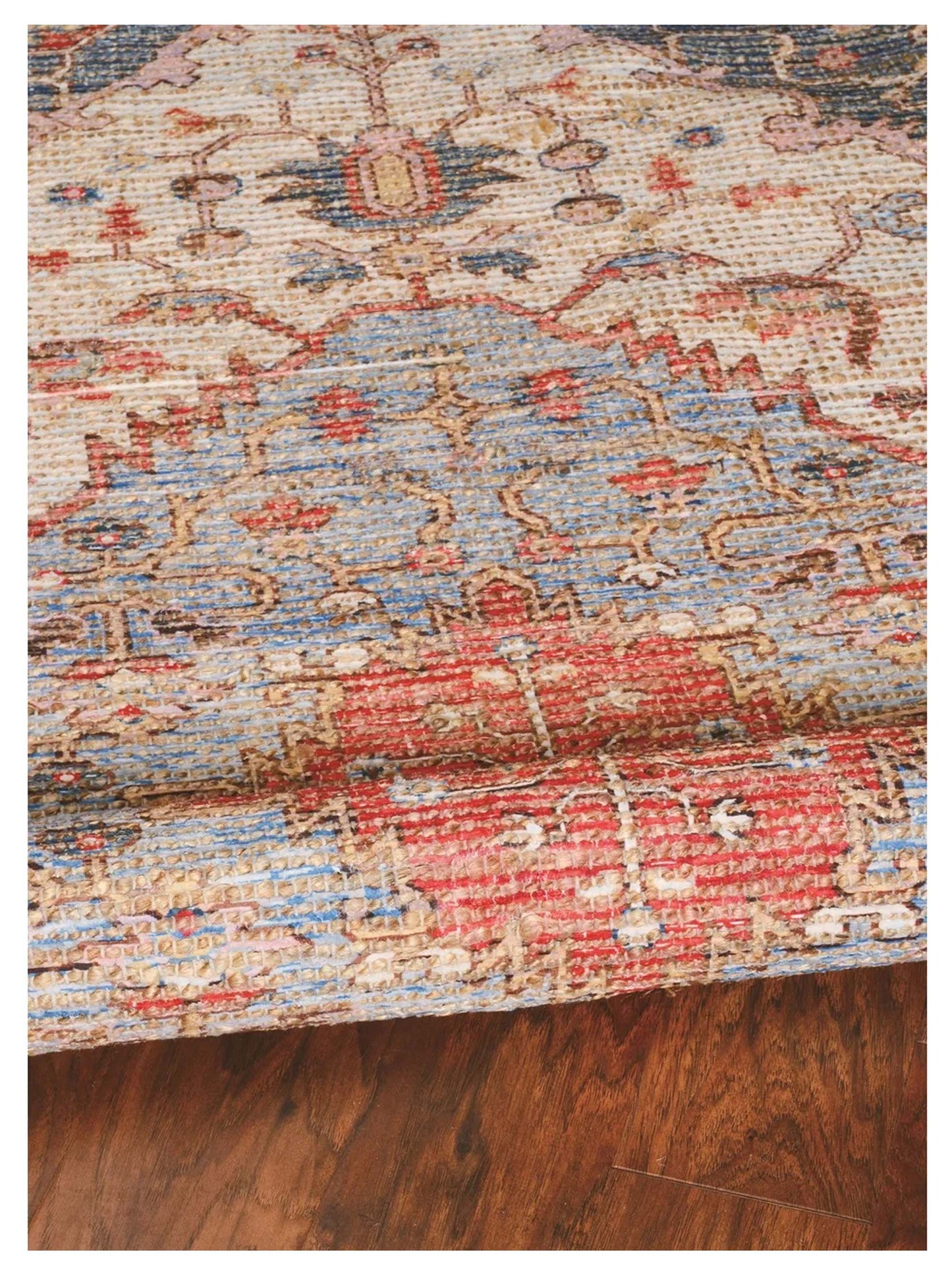 KAS MORRIS 2223 Blue Red Traditional Woven Rug