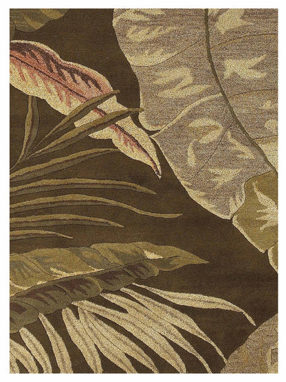 Kas Havana 2615 Mocha  Florals & Tropicals Tufted Rug