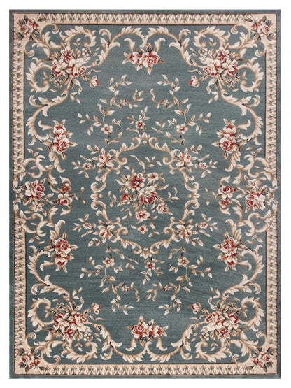 KAS AVALON 5602 Slate Blue Traditional Machinemade Rug - Rugs - KAS - Atlanta Designer Rugs