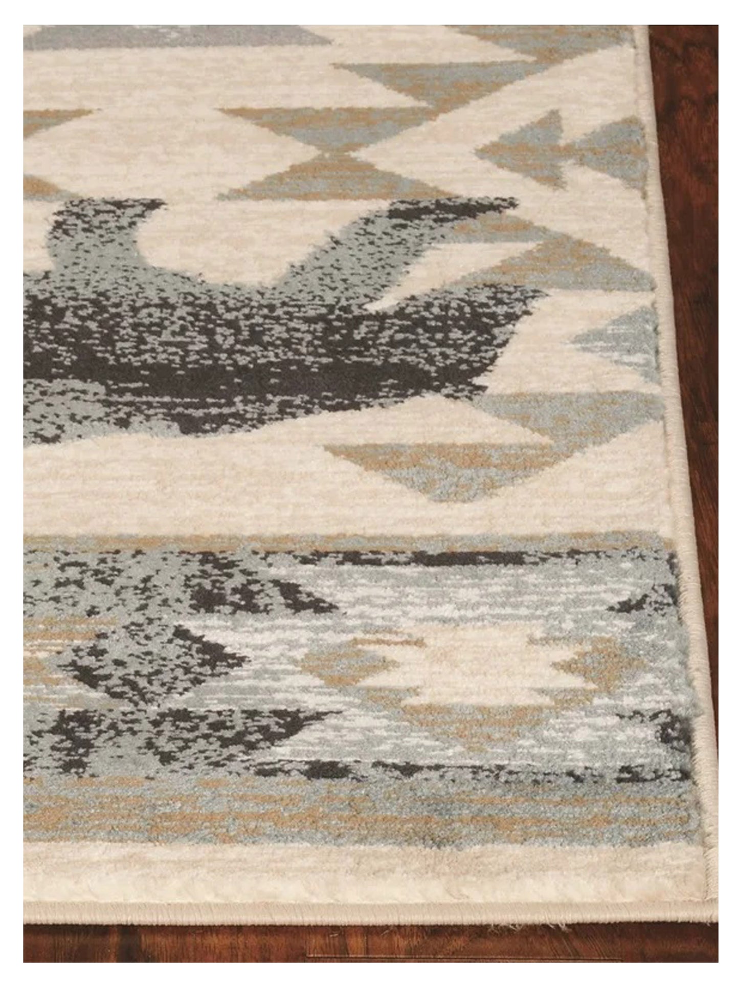 KAS Chester 5634 Ivory Blue Rustic & Lodge Machinemade Rug