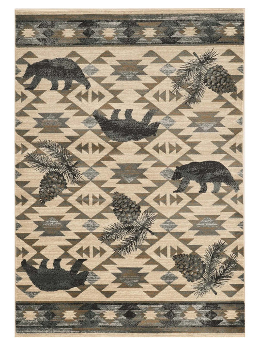 KAS Chester 5634 Ivory Rustic & Lodge Machinemade Rug