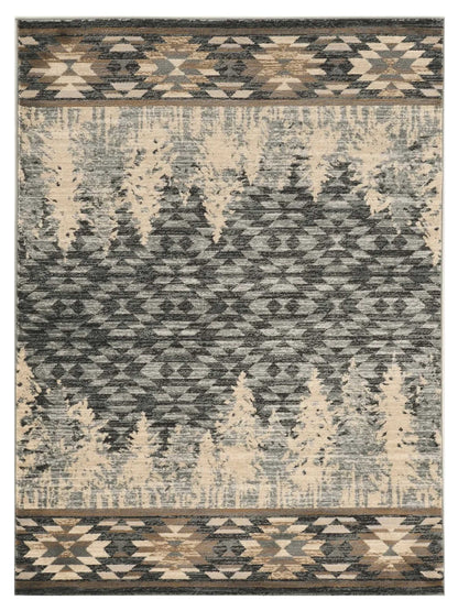 KAS Chester 5636 Slate Blue Rustic & Lodge Machinemade Rug - Rugs - KAS - Atlanta Designer Rugs