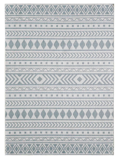KAS Provo 5777 Ivory Aqua Indoor/Outdoor Machinemade Rug - Rugs - KAS - Atlanta Designer Rugs