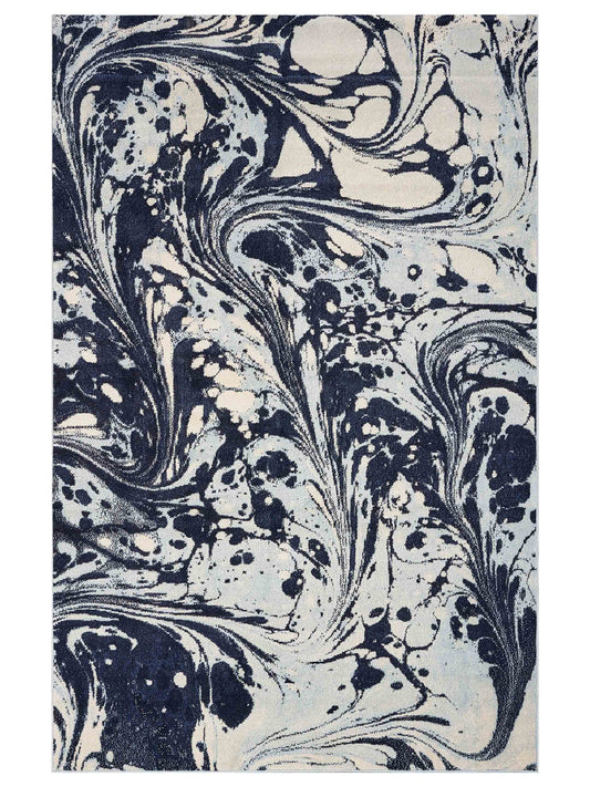 KAS Watercolors 6232 Blue Contemporary Machinemade Rug