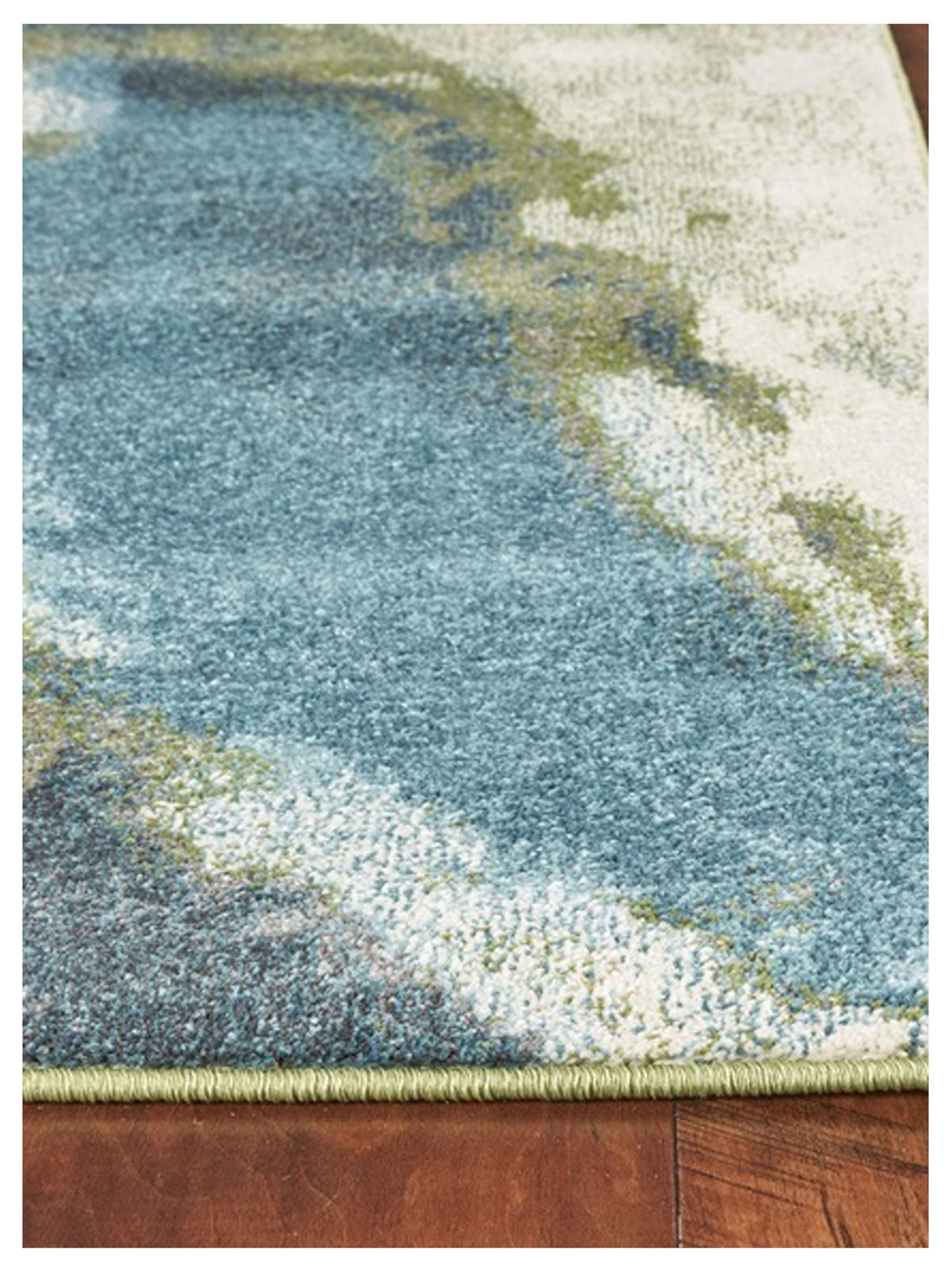 KAS Watercolors 6234 Teal  Contemporary Machinemade Rug