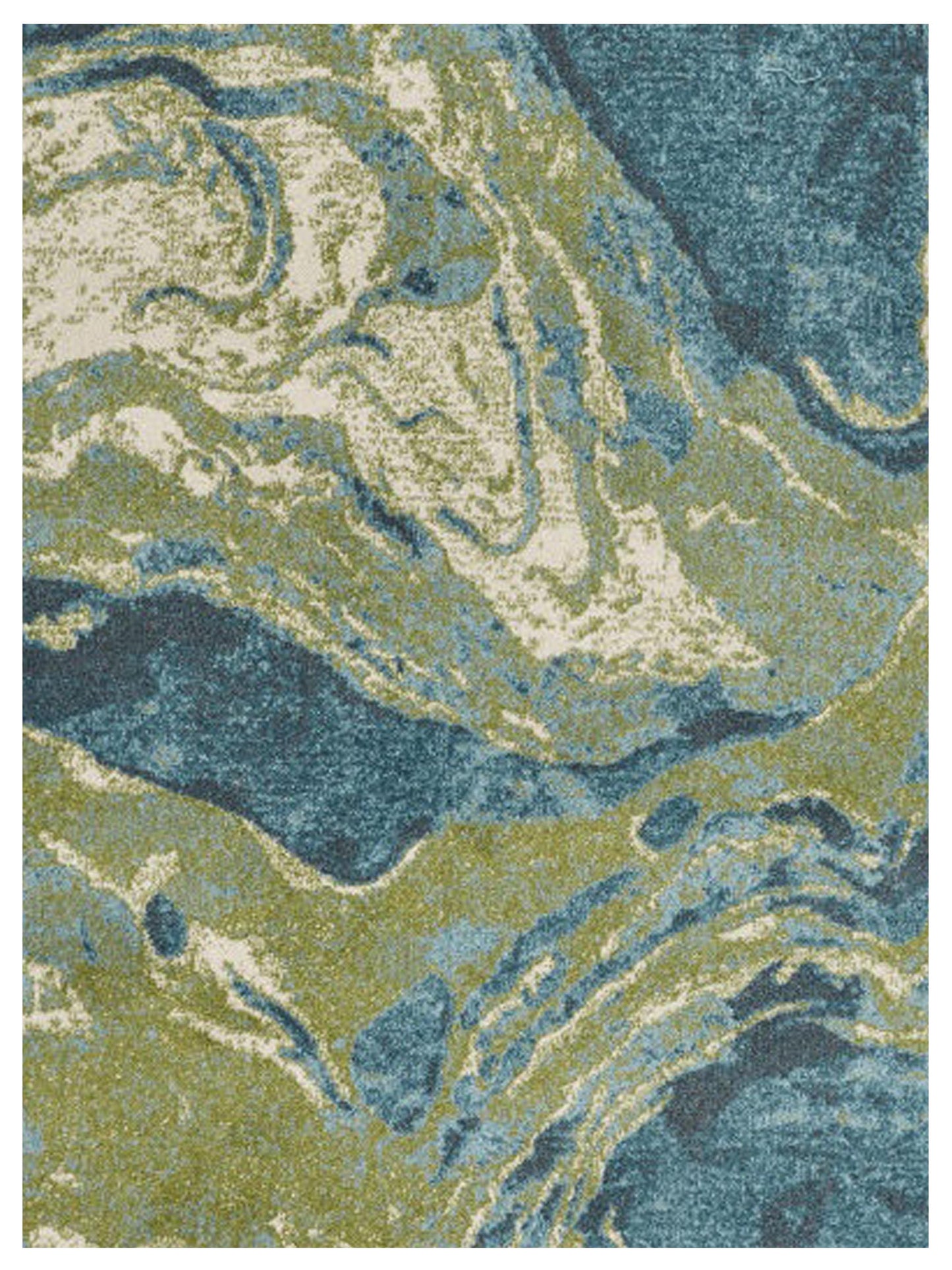 KAS Watercolors 6238 Teal  Contemporary Machinemade Rug