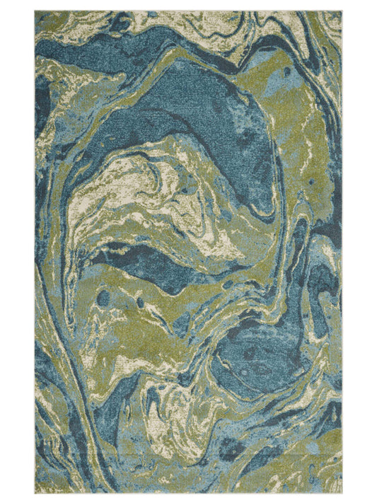 KAS Watercolors 6238 Teal Contemporary Machinemade Rug