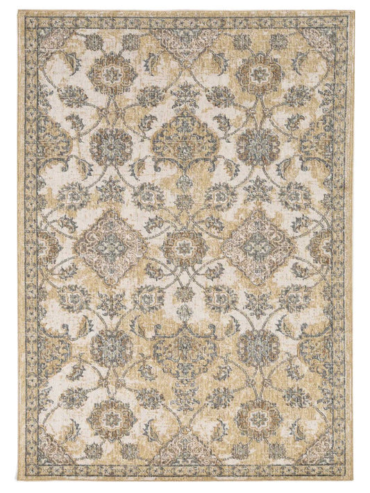 KAS Ria 6820 Ivory Sand Traditional Machinemade Rug - Rugs - KAS - Atlanta Designer Rugs