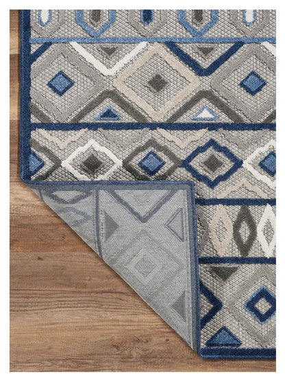 KAS Calla 6921 Grey Blue Indoor/Outdoor Machinemade Rug - Rugs - KAS - Atlanta Designer Rugs