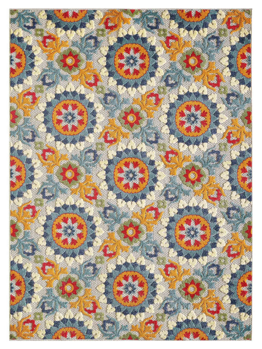 KAS Calla 6931 Ivory Multi Indoor/Outdoor Machinemade Rug - Rugs - KAS - Atlanta Designer Rugs
