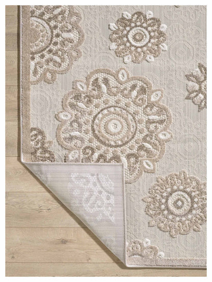 KAS Calla 6933 Taupe Indoor/Outdoor Machinemade Rug - Rugs - KAS - Atlanta Designer Rugs