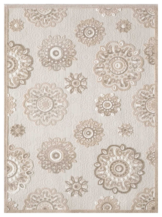 KAS Calla 6933 Taupe Indoor/Outdoor Machinemade Rug - Rugs - KAS - Atlanta Designer Rugs