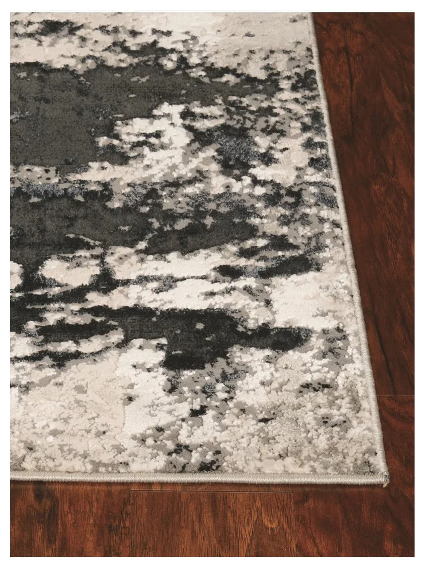 KAS LUNA 7121 Silver Charcoal Transitional Machinemade Rug