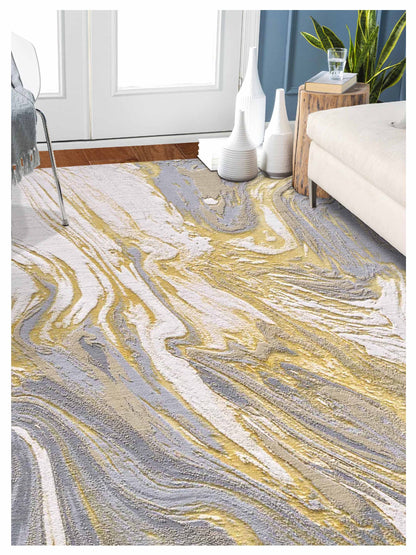 KAS LUNA 7149 Gold Grey Transitional Machinemade Rug - Rugs - KAS - Atlanta Designer Rugs